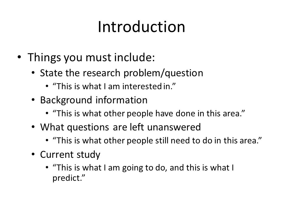 how to write introduction for research paper apa